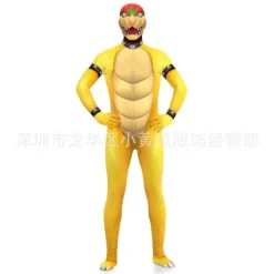 Cosplay Super Mario Bros Bowser Yoshi Mask Jumpsuit Voksen Børn Bodysuit*Kostume #2 Voksen M（155） #2-FQ- #2 Adult M（155）