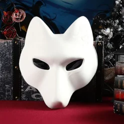 Cosplay tilbehør Diy dyremasker rævemasker ulvemasker dramamasker ubehandlede masker