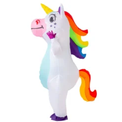 Creations Oppustelig Enhjørningedragt Full Body Unicorn Air Blow-up Deluxe Halloween-kostume - Voksenstørrelse[GPA] 150-190 cm