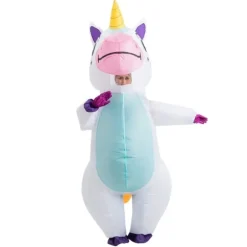 Creations Oppustelig Enhjørningedragt Full Body Unicorn Air Blow-up Deluxe Halloween-kostume - Voksenstørrelse[GPA] 150-190 cm