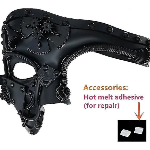 Cyberpunk maske Steampunk Metal Cyborg Venetian Maske, Maskerade Maske til Halloween Dekoration Kostume