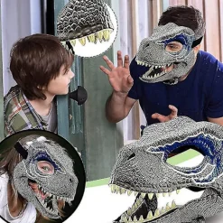 3D Dinosaur Maske Rolleleg Hovedbeklædning Jurassic World Raptor Gi