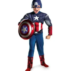 [11D] Superstar Captain America drengetrøje, størrelse M M