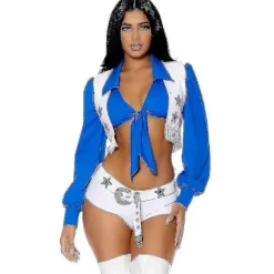 Dallas Cow Girl Cheerleader Kostume High Cheerleading Fancy XL