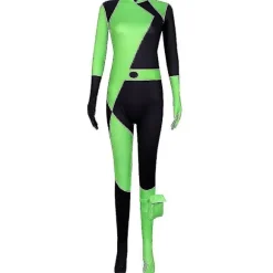 Dame Kim Possible Miss Go Body Jumpsuit Shego Cosplay Kostume Halloween Fest Karneval Fancy Dress Up 180 180