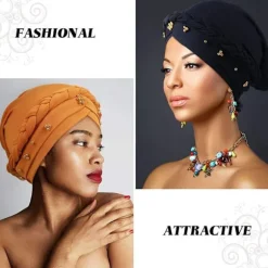 Dame Turban Hue Perle Tørklæde GUL yellow
