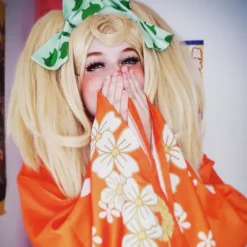 Danganronpa 2 Saionji Hiyoko Cosplay Kostume Kimono Dobbelt Hale Paryk Kostume Super Danganronpa Halloween Kostumer til Kvinder paryk, CJY wig One ，size | Fyndiq