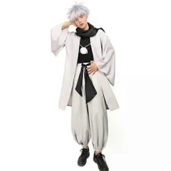 DAZCOS Satoru Cosplay Haori Kimono Jakke Mænd med Tørklæde Satoru Kostume Voksen Outfits Japan Kimono Comic-Con Karnevalstøj - WELLNGS