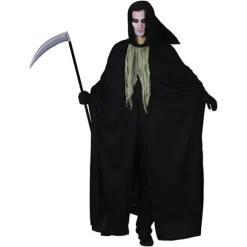 Döden Liemannen Reaper Maskeraddräkt Halloween Black one size