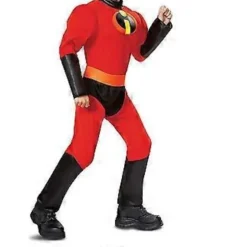 De Utrolige 2 Kostume Bob Parr Cosplay Jumpsuit Voksen Mænd Mr. Incredible Bodysuit Maske Sæt Halloween Kostume Fancy Udklædning -NMAOV( 190)