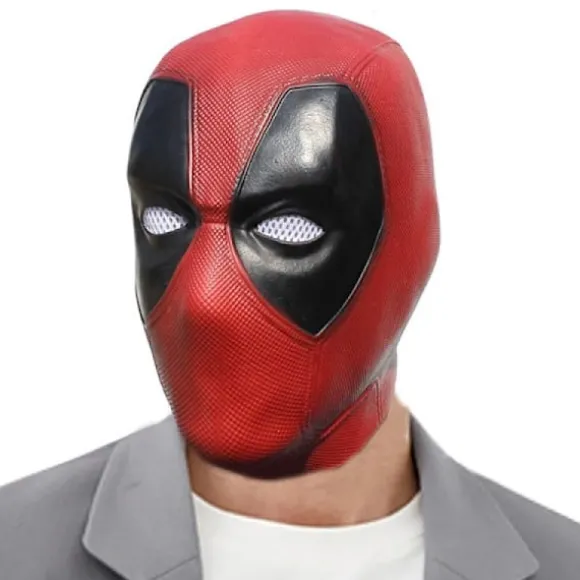 Deadpool Cosplay Maske Wade Winston Wilson Latex Blød Film Sjov A