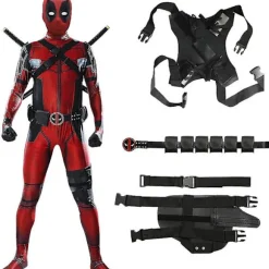 Deadpool Kostume Cosplay Børn Voksen Kostume Anime Superhelt Cosplay Dødsvagt Anime Voksen Service Trikoter Hatte Tilbehør Anime- 3 stk 3 PCS-FS- 3 PCS 3 PCS 120 | Fyndiq