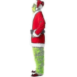 7-delt Grinch-kostume til julecosplay, voksen julemandskostumesæt + maske En maske kun Maske kun Maske kun(bt) Mask only M