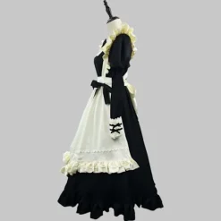 1-delt Lang Plus Size Maid Kjole, Soft Girl Kjole, Café-Stil Sød Japansk Maid Cosplay Kostume S