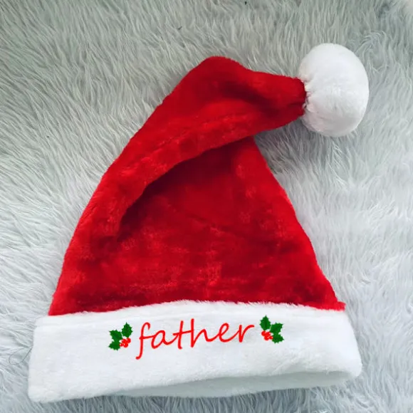 3-delt Pludset Julehat Familie Kort Pludset Julehat Chri