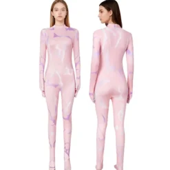 Demon Hunters Rumi-kostume K-Pop Farverige tatoveringsoveralls Djævle-bodysuit Cosplay Anime Rollespil Forestilling Halloween (170#)