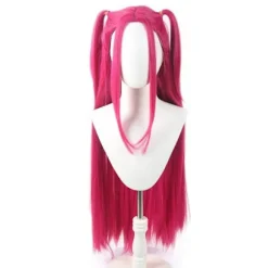 Demon K-pop Hunters Kostume Rumi Paryk Mira Zoe Realistisk Anime Cosplay Paryk til Cosplay-konvent Pink Mira