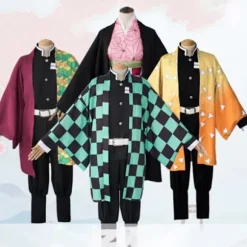 Demon Slayer Cosplay Kostume | Tanjiro Nezuko Zenitsu Halloween Outfit*Kanao*Størrelse S Kanao Size S