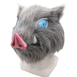 Demon Slayer Halloween Maske Hashibira Inosuke Grisehoved Maske - Perfekt