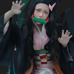 Demon Slayer Kamado Nezuko Cosplay Fest Forsegling Pinde Kimetsu No Yaiba Bambus Mund Sticks Rekvisitter Gaver