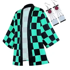 Demon Slayer Kimetsu No Yaiba Haori Kimono Cosplay kostume Agatsuma Zenitsu Kochou Shinobu Summer Co H