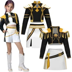 Demon Slayer Pop Sanger Performance Kostume | Børn Zoe Rumi Lala Outfit til Shower & Cosplay-Zoe (tredelt sæt)-XL Zoe (tredelt sæt) Zoe (three-piece set) XL | Fyndiq