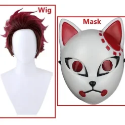 Demon Slayer Tanjirou Kamado Cosplay Kostume Kimono Sæt - 7-delt Anime Outfit til Voksne & Børn 7-delt sæt 7 piece set XXL