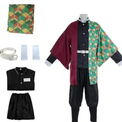 Demon Slayer Tomioka Giyuu Outfit Fancy Up Kostume Anime XL