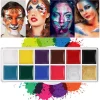 Den sommer jeg blev smuk 12 farver Halloween Makeup Ansigtsmaling Ansigtsmaling Jule Ansigtsmaling