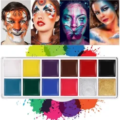 Den sommer jeg blev smuk 12 farver Halloween Makeup Ansigtsmaling Ansigtsmaling Jule Ansigtsmaling