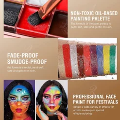 Den sommer jeg blev smuk 12 farver Halloween Makeup Ansigtsmaling Ansigtsmaling Jule Ansigtsmaling
