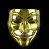 Dianchu Halloween Maske V For Vendetta Hacker Maske, Ukendt Mand Cosplay Maske Fest Kostume Tilbehør Legetøj Dreng Pige Mænd Damer Legetøj Guld