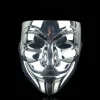 Dianchu Halloween Maske V for Vendetta Hacker Maske, Ukendt Mand Cosplay Maske Fest Kostume Tilbehør Legetøj Dreng Pige Mænd Damer Legetøj sølv