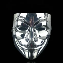Dianchu Halloween Maske V for Vendetta Hacker Maske, Ukendt Mand Cosplay Maske Fest Kostume Tilbehør Legetøj Dreng Pige Mænd Damer Legetøj sølv