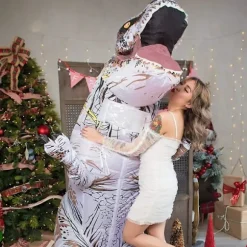 Dinosaur Kostume til Voksne Oppustelig T-rex Dinosaur Kostume Luftblæst Dino Kostume Sjov Halloween Kostume Cosplay Fæstekjole Z