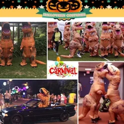 Dinosaur Kostume T-Rex Kostumer Oppustelige Halloween Kostumer Oppusteligt Kostume Voksen{AZC}