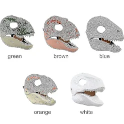 Dinosaur Maske Hovedbeklædning, Jurassic World Dinosaur Legetøj Med Åbnende Bevægelig Kæbe, Velociraptor Maske & Tyrannosaurus Rex Maske Bundle Blue | Fyndiq
