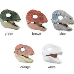 Dinosaur Maske Hovedbeklædning, Jurassic World Dinosaur Legetøj Med Åbningsbar Bevægelig Kæbe, Velociraptor Maske & Tyrannosaurus Rex Maske Bundle