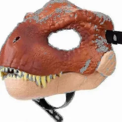 Dinosaur Maske med Åbningskæbe, Dino Maske til Børn Voksne, Kostume og Rollespilsgave til Karneval Halloween Cosplay Party-WELLNGS Red