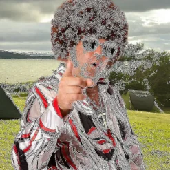 Disco og Solbriller Mænd Hippie Kostume Tilbehørssæt Inkluderer Afro Halskæde 50'erne/60'erne/70'erne Temafest