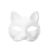 DIY Blanke Rævekatte-masker, Hvide Papir-masker, Blanke Masker til Maling, Håndmalede Kunsthåndværksmasker, til Maskerade Kunst Cosplay Dans og Fest | Fyndiq