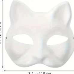 DIY Maskerade 3-pak: Blanke, Malebare Dyremasker til Fester, Halloween