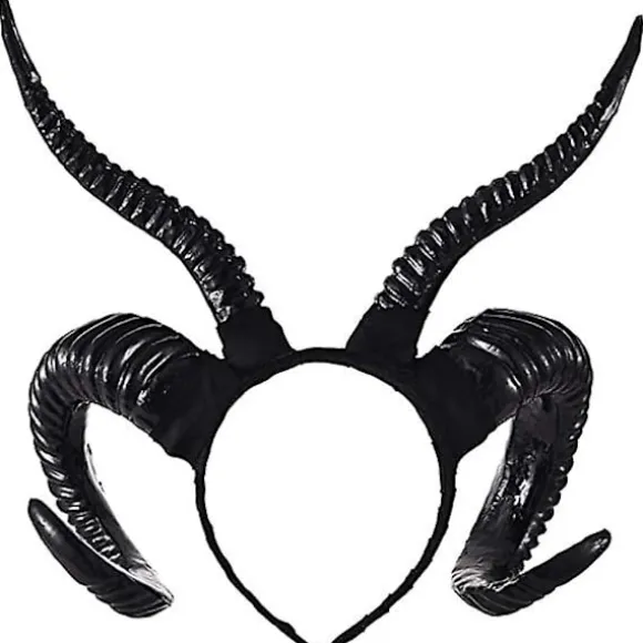 Djævelshorn Pandebånd, Sorte Horn Maleficent Horn Pandebånd Til Halloween Kostume Cosplay Black 2