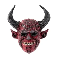 Djævlemaske Udklædning Halloween Hovedmaske til Fotorekvisit Karneval Halloween