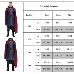 Doctor Strange COS Voksen Halloween sæt 180cm