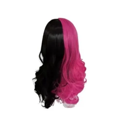 Draculaura Cosplay Kostume med Paryk, Langt Sort og Pink Varmebestandigt Syntetisk Hår, Halloween Fest, Rollespil, Karneval Rekvisitter (FMY) A A One Size | Fyndiq