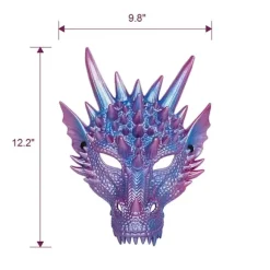 Drage Maske Halloween Maskerade Maske Halvt Ansigt Cosplay Kostume Voksen