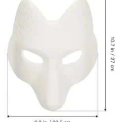 Dyremasker 2 Rævemaske, Halloween Hvid Rævemaske AA