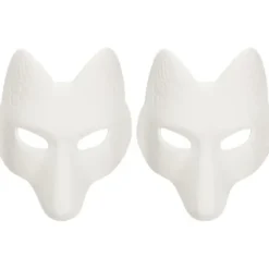 Dyremasker 2 rævemaske, Halloween hvid rævemaske AA