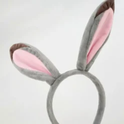 Dyreøre Hårbøjle og Hale til Kvinder Piger Halloween Julefest Sødt Hovedbeklædning Hovedbeklædning Cosplay Voksen Kostume (FMY) Grey Judy